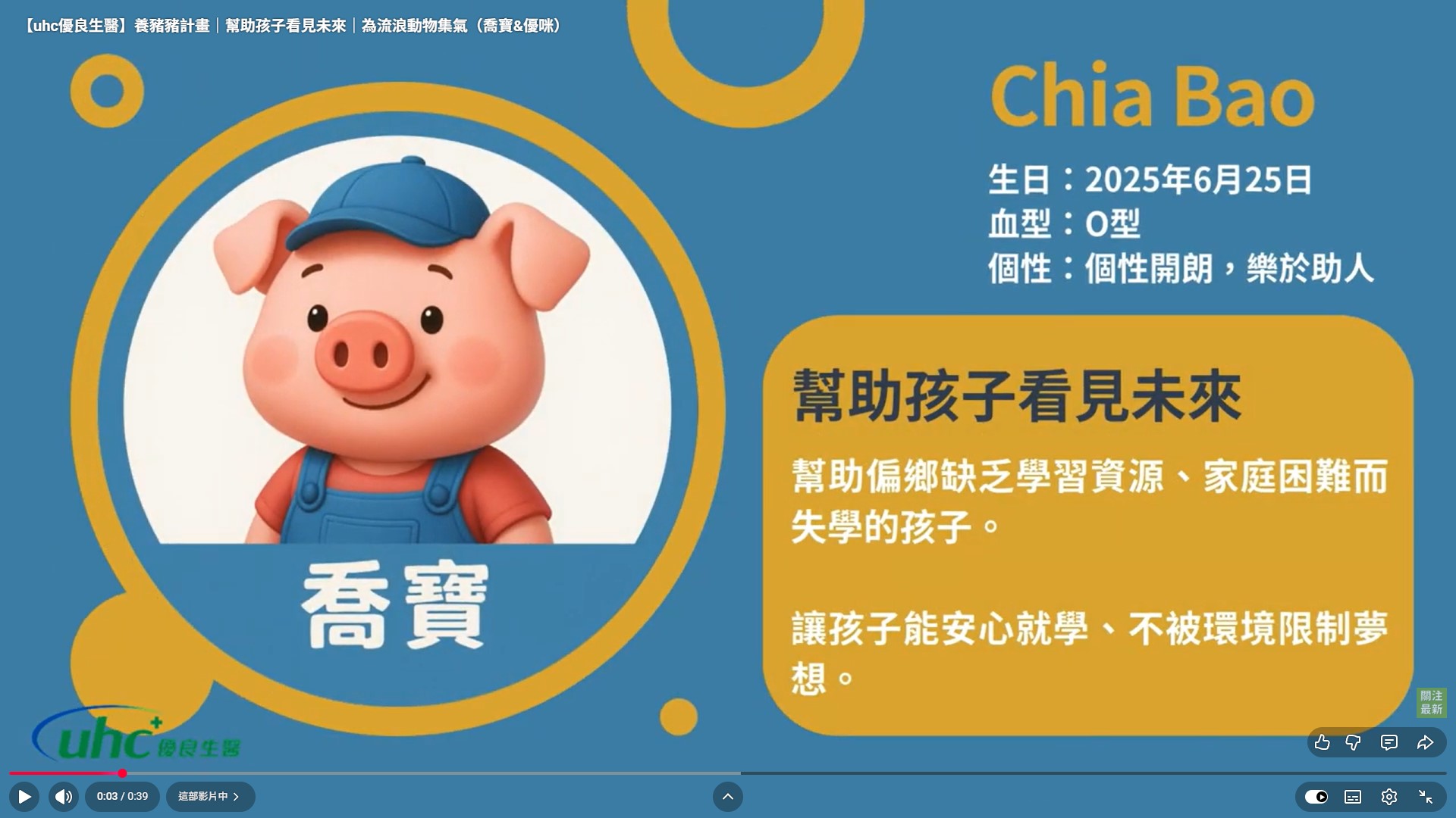 公益活動｜養豬豬計畫：喬寶&優咪